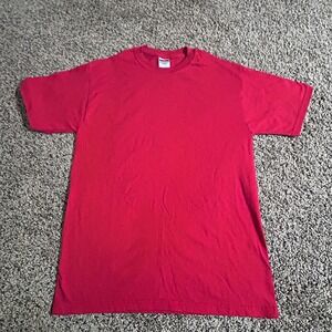 Jerzees Heavyweight Blend Red T-Shirt Men's Medium Casual‎ Basic Tee Blank